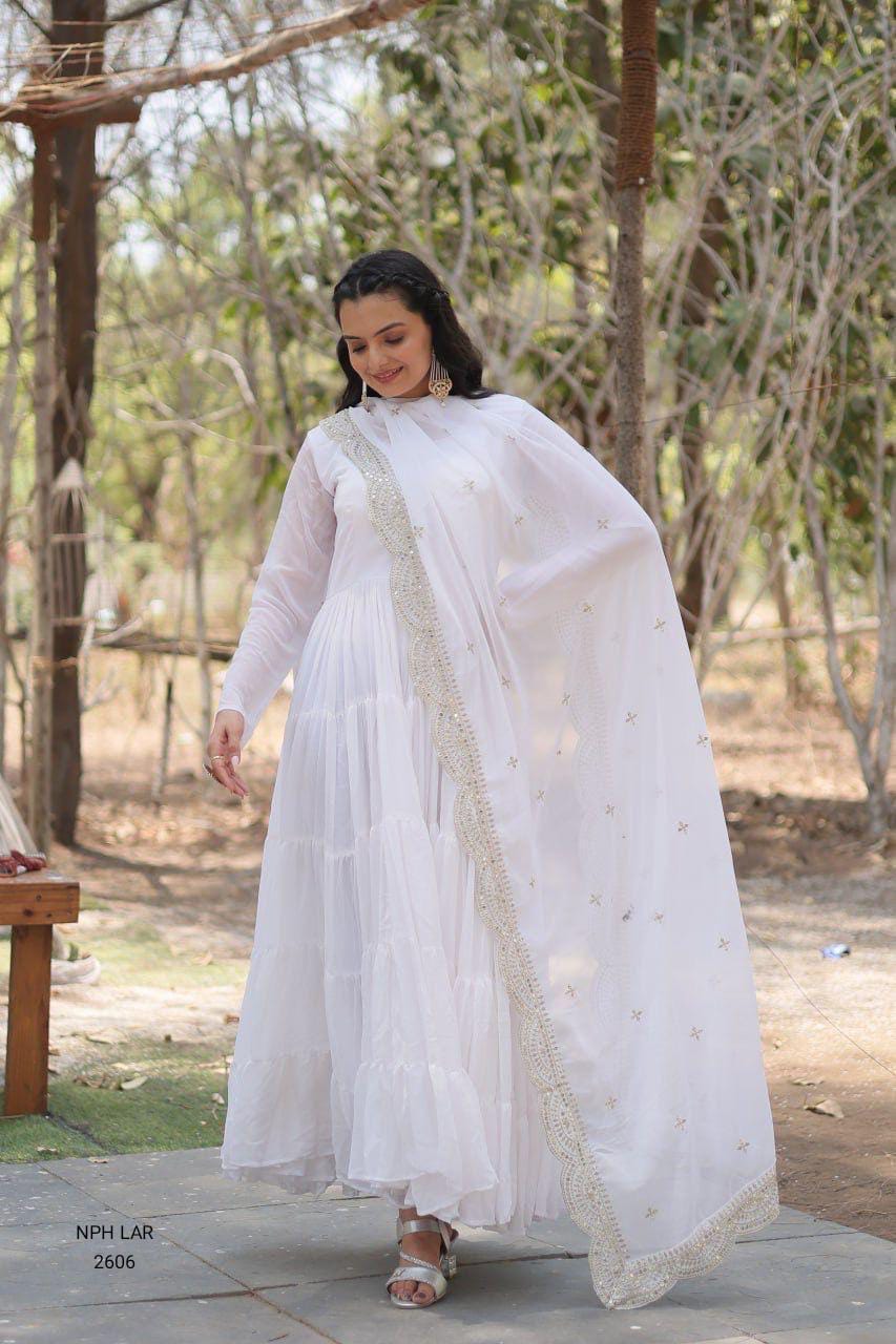 Graceful Faux Georgette Party Wear Anarkali Set